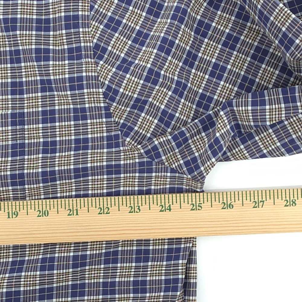 Peter‎ Millar Shirt Mens XL Long Sleeve Multicolor Cotton Plaid Button Up - Picture 6 of 8